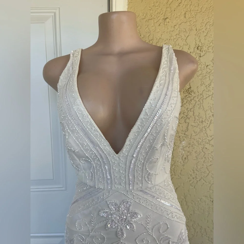 Lulu's White Lace Wedding Dress - Picture 7 of 16